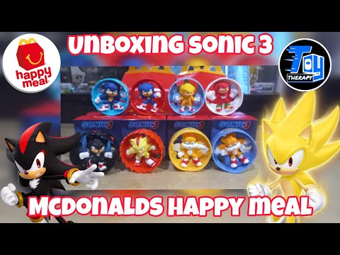 First Look! Unboxing Sonic 3 Movie McDonalds Happy Meal 2024.