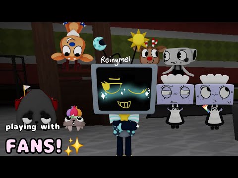 🌈PLAYING DANDYS WORLD with *FANS*!🌻 | dandys world gameplay (floors 5+) | #rainymellie