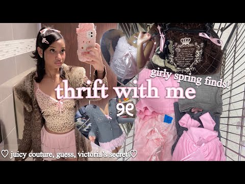 thrift with me ♡ cute and dolly spring finds! (try on haul)