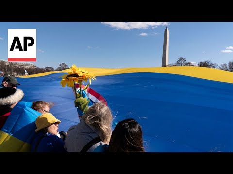 Citizens rally support for Ukraine in Washington, DC, as US relations sour