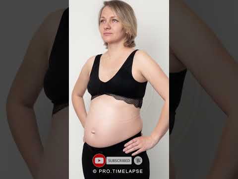 Week by week belly growth Time Lapse #shorts