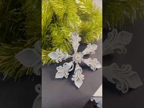 DIY Enchanting Snowflake❄️✨ #snowflake #christmas #artandcraft #peace