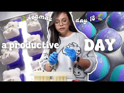 Chatty Studio Vlog: labels, bath bombs, and the slow journey to success! Vlogmas Day 18