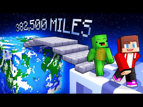 Mikey and JJ Built a Sky Bridge in Minecraft (Maizen)