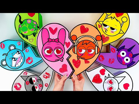 💖Paper DIY💖 Incredibox COUPLE Love SPRUNKI BLIND BOX Unboxing | How To Make Blind Bag ASMR | Tina TV