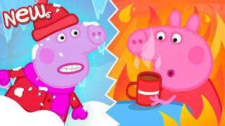 HOT vs COLD CHALLENGE! Peppa Pig Edition 🥵 🐷 🥶 Peppa Pig Tales!