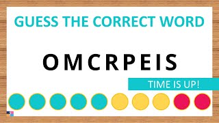 Guess the Correct Word! Unscramble in Record Time! 8 Letters | Agent Quiz