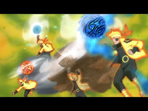 Naruto Uses Unique Bijuu's Multiverse Rasen Shuriken - Naruto [60FPS]