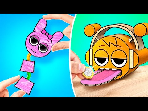 DIY Pinki Cardboard Fidget💰 *Sprunki Cardboard And Makeover Stories*