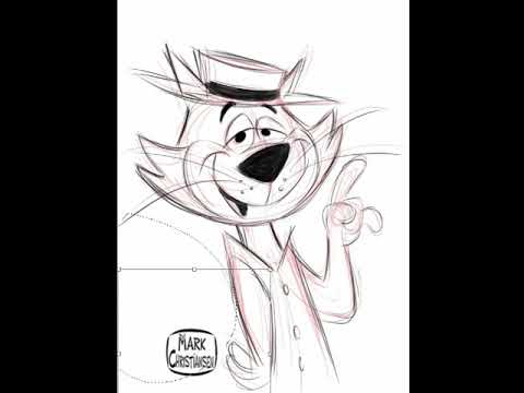 TOP CAT DRAWING (TIME-LAPSE) BY PROFESSIONAL ANIMATOR MARK CHRISTIANSEN