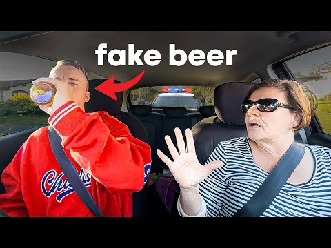 Drinking FAKE BEER In A Driving Test PRANK