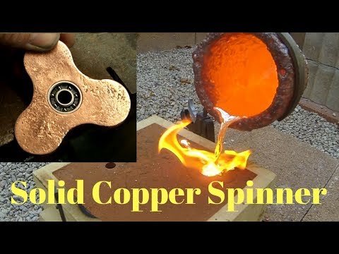 Making Copper Fidget Spinner - Start to Finish - Casting