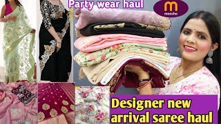 Meesho NEW ARRIVAL Designer Sarees Haul/Jimmy choo/Party wear/ Wedding Saree Haul New collection