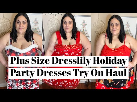 Plus Size Dresslily Holiday Party Dresses Try-On Haul 🎄🎁✨