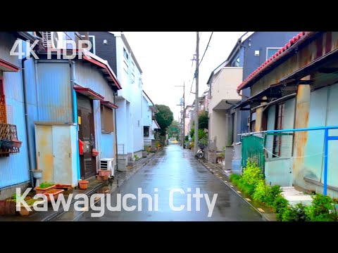 Rainy Walk by the River in Saitama | Japan | Relaxing Natural City Ambience | 4K/HDR