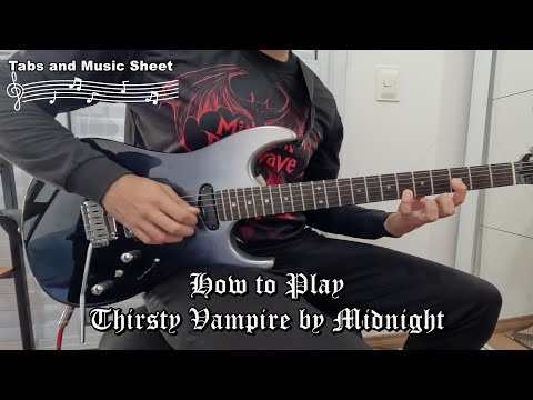 Midnight - Thirsty Vampire (Guitar How to Play with Tabs/Music Sheet)