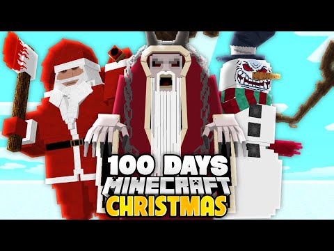 I Survived 100 Days In The HORROR CHRISTMAS Minecraft