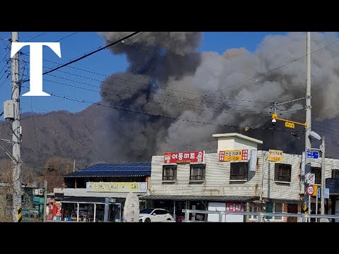 South Korean fighter jet bombs local village during military drill