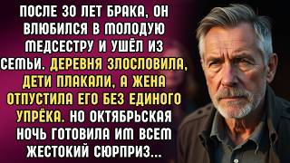 После 30 лет брака, он влюбился в молодуху и ушёл из семьи. Деревня злословила, а жена отпустила...