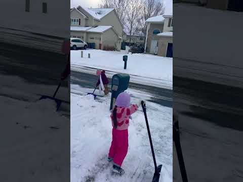 Cleaning crew #FYP #Snow #Cleaning # #Kids #Happy #YouTubeShorts #Weather