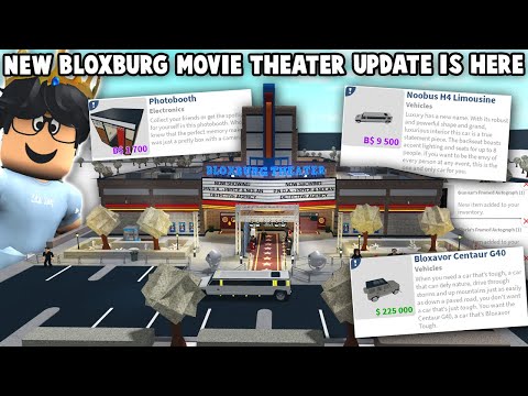 NEW BLOXBURG MOVIE THEATER TOWN UPDATE IS HERE... NEW ITEMS, PHOTOBOOTH, VEHICLES AND MORE!