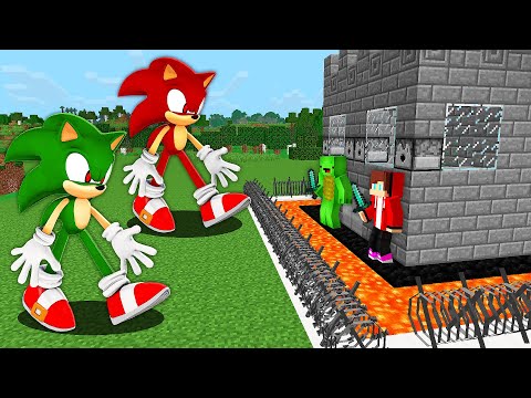 RED And GREEN SONIC.EXE Vs Mikey And JJ SECURITY HOUSE In Minecraft - Maizen