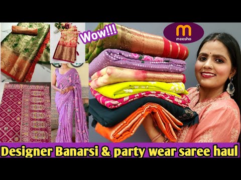 🥰Meesho Festival Special Saree🥰 | Designer & Banarsi Silk Saree | Meesho Party wear Saree