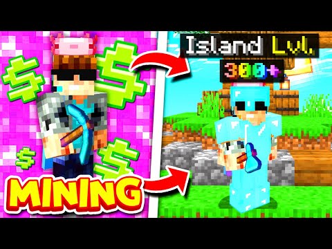 The FASTEST way to LEVEL UP MINING SKILL in Minecraft SKYBLOCK | Minecraft SKYBLOCK SERVER #6