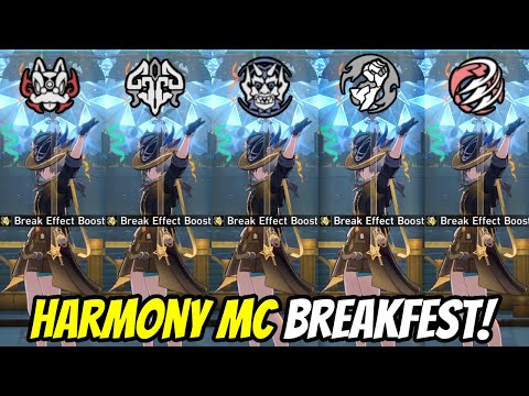 5 Variations of Harmony MC Teams with 4⭐ Breakers 🎩| Honkai: Star Rail