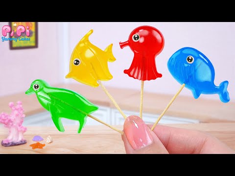 Explore Jelly Ocean👋How To Make Tasty Miniature Sea Animal Jelly Recipe Decorating🌈Pipi Yummy Cake