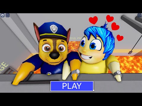 INSIDE OUT 2 FALL IN LOVE WITH PAW PATROL? PRISON RUN LAVA BARRY!  #roblox #obby