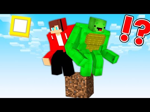 MUTANTS Mikey And JJ Survive On ONE BLOCK In Minecraft - Maizen