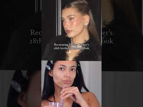 Recreating Hailey Bieber’s￼ 28th make up look ￼🎂✨💄 #makeup #haileybieberstyle #tutorial