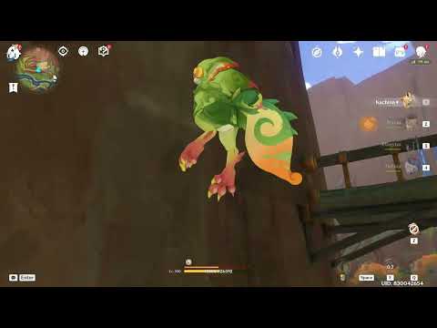 How to Parkour in Natlan using Yamkasaurus with wall climb jump cancel back to wall climb - Genshin