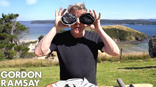 Gordon Ramsay Makes Abalone Scrambled Eggs In New Zealand | Scrambled