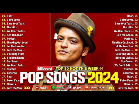 Bruno Mars, Ed Sheeran, The Weeknd, Maroon 5, Adele, Dua Lipa, Rihanna - Billboard Top 50 This Week