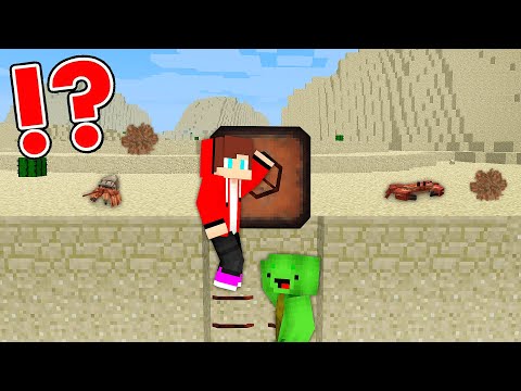 JJ And Mikey Build A BUNKER In DESERT In Minecraft - Maizen