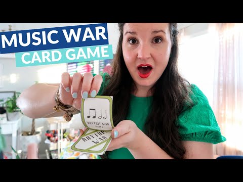 How to Play MUSIC WAR Card Game for Rhythm, Dynamics, or Treble Clef