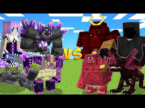 PINK vs RED in MOB BATTLE!