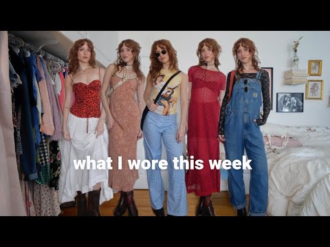 outfits of the week! thrifted + sustainable fashion babyyyyyyy!