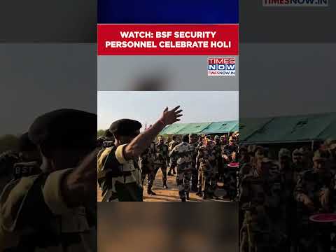 BSF Security Personnel Celebrate Holi At Indo-Pak Border In Jaisalmer | Watch Video #shorts