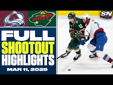 Colorado Avalanche at Minnesota Wild | FULL Shootout Highlights - March 11, 2025