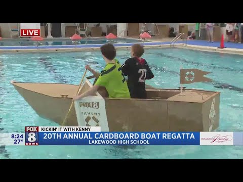 Lakewood H.S. students call 'physics' fun as cardboard boat sails to victory