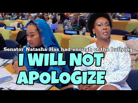 SENATOR NATASHA IS GIVEN A ROUND OF APPLAUSE BY THE UN AS SHE DECLARES NO APOLOGY WILL BE GIVEN!😃