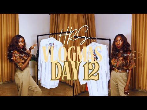 VLOGMAS DAY 12 | STYLE THIS VINTAGE SHIRT WITH ME | HEELS OR SLIPPERS