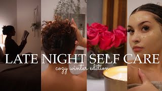 LATE NIGHT COZY SELF CARE MOTIVATION ||relaxing, soul care, self love, cleaning & more||