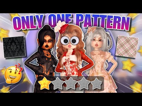 ONLY Using *ONE PATTERN* On EVERYTHING In Dress To Impress!! (Roblox)