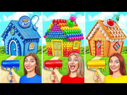 One Colored House Challenge | Crazy Challenge by Multi DO Smile