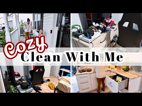 COZY FALL CLEAN WITH ME 2024 || DECLUTTER, ORGANIZE + SPEED CLEAN || MOM LIFE CLEANING