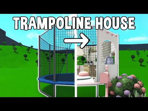 Making a TRAMPOLINE into a HOUSE in Bloxburg